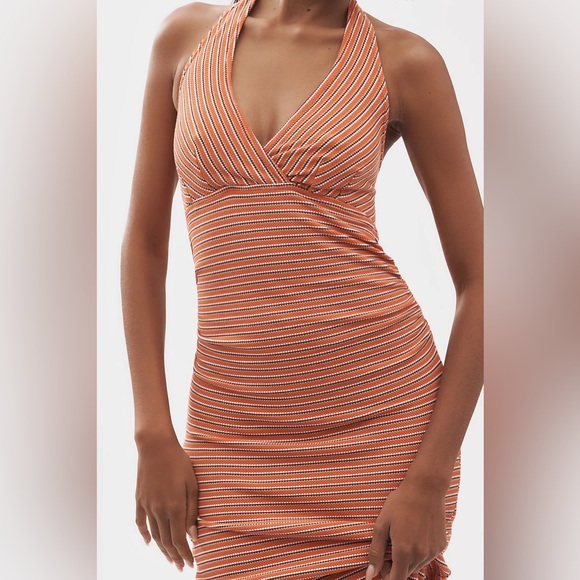 Pilcro High Tide Halter Slim Midi Dress - Picture 2 of 6